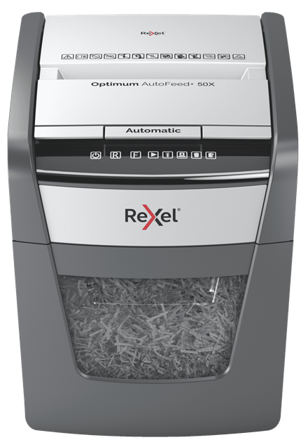 Rexel Optimum AutoFeed+ 50X Automatic Cross Cut Paper Shredder